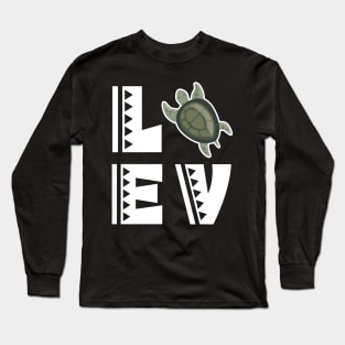 Cute love turtle t shirt funny turtle lover gifts for kids Long Sleeve T-Shirt